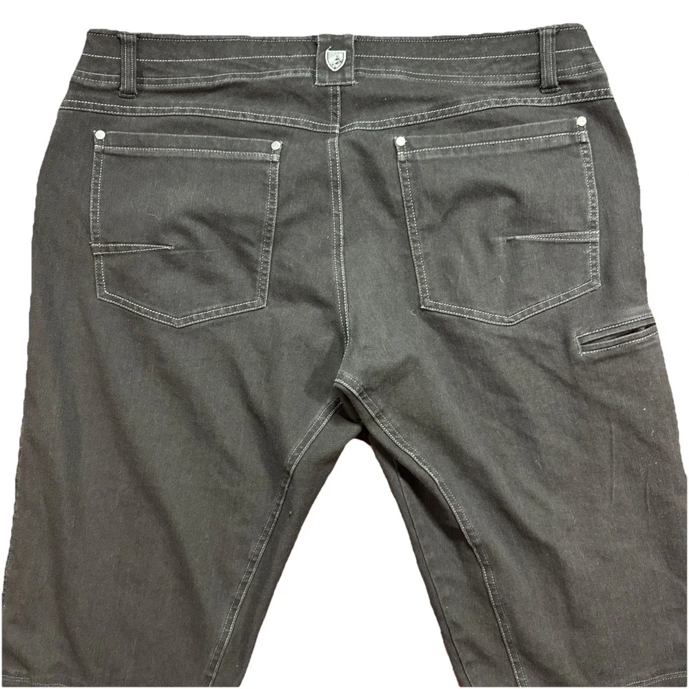 Kuhl Legendary Pants Disruptr Indigo Bye Black Hiking Stretch Pants 40x34
